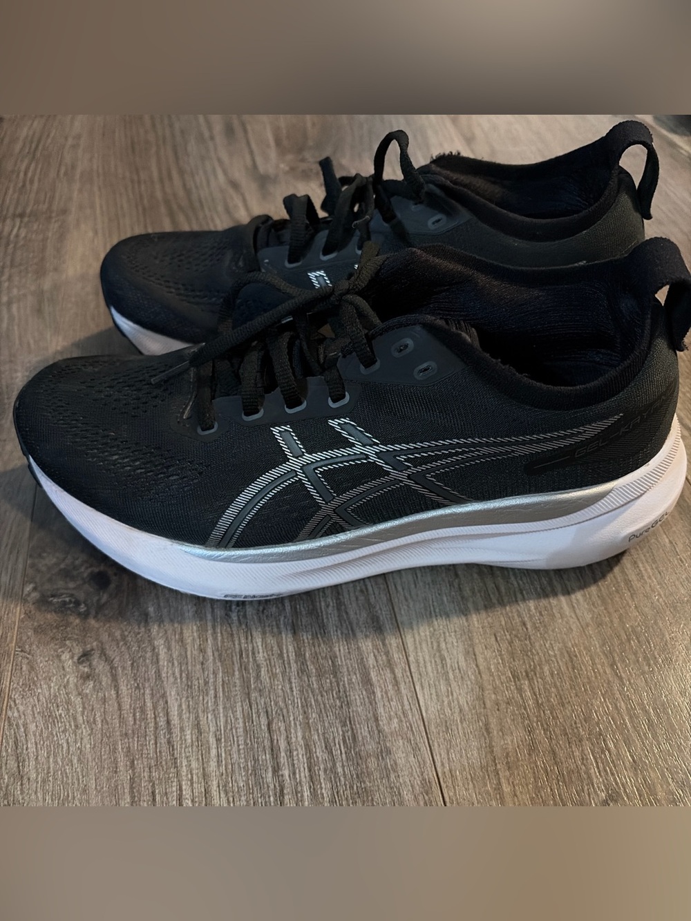 Asics Women's Black Sneakers with White Midsole